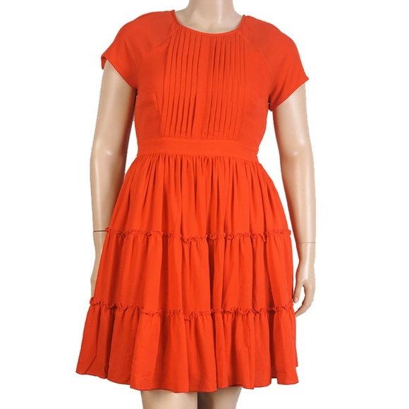 eshakti Dresses & Skirts - eShakti Tomato Red Fit & Flare Dress
